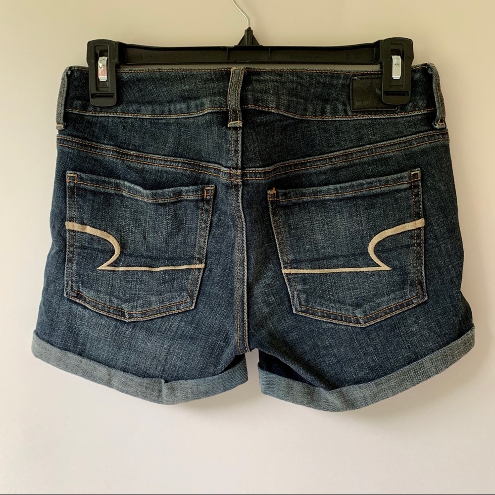 American Eagle midi jean shorts